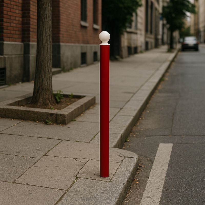 Potelet PMR boule haute visibilité Ø 76 mm