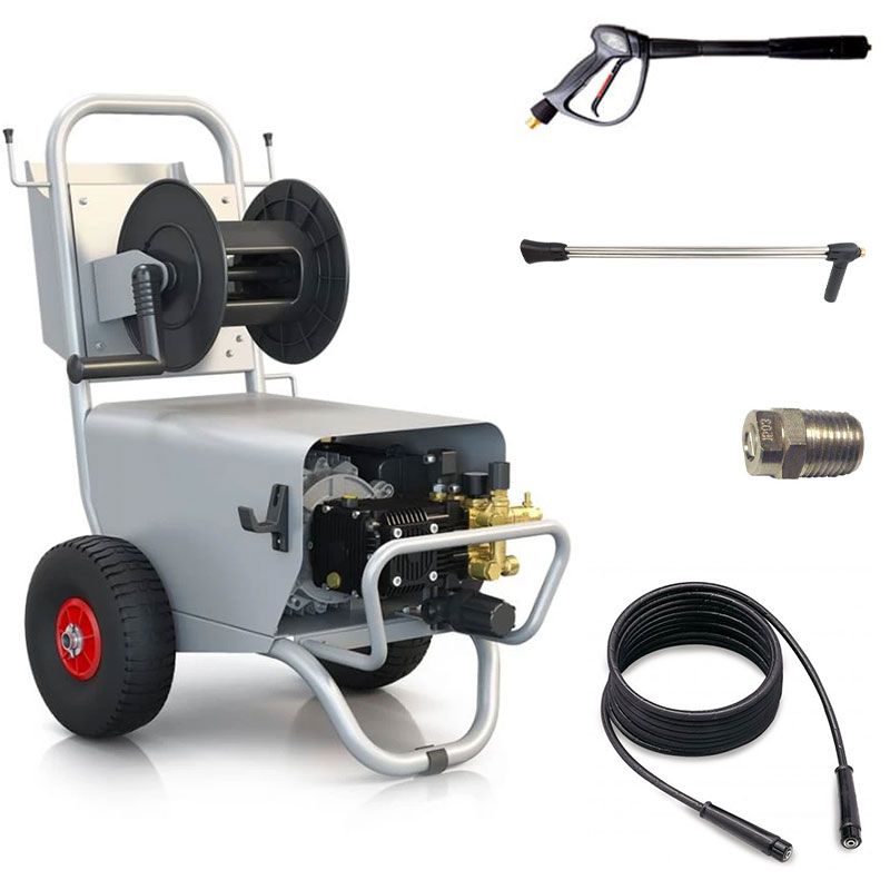 Nettoyeur haute pression eau froide PW 160/30 TRI XR avec enrouleur Nettoyeur haute pression eau froide PW 160/30 TRI XR avec enrouleur