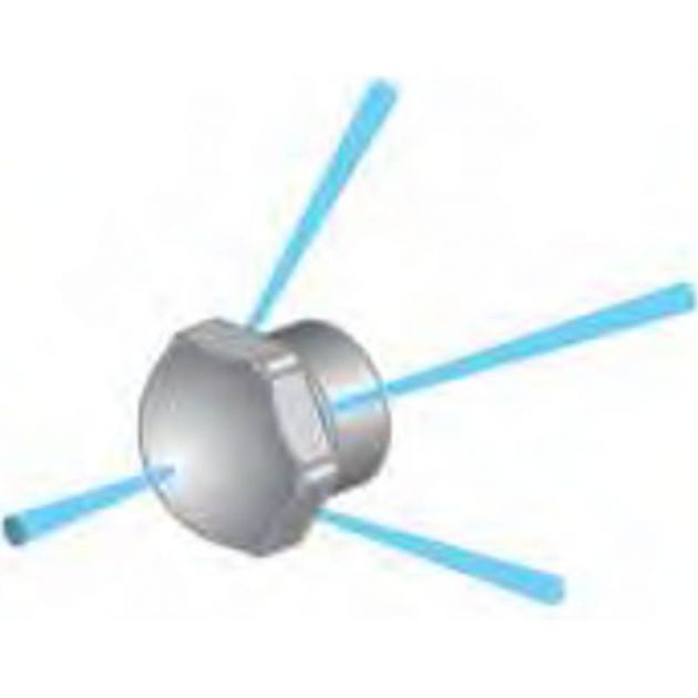 Buse à 3 rétrojets avec jet frontal pour NHP PW-H Buse à 3 rétrojets avec jet frontal pour NHP PW-H
