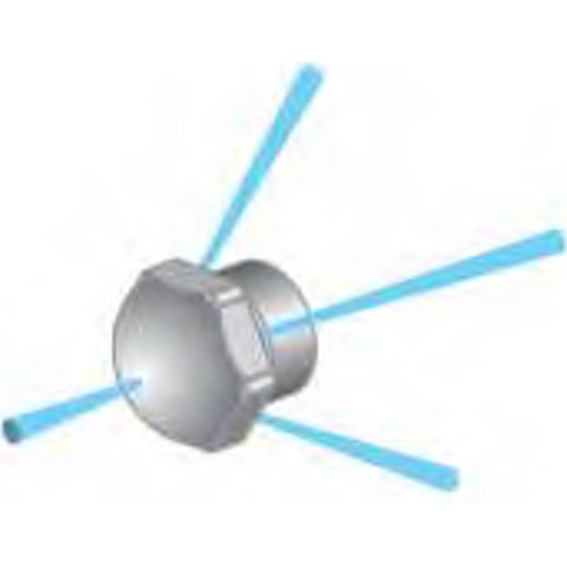 Buse à 3 rétrojets avec jet frontal pour NHP PW-H Buse à 3 rétrojets avec jet frontal pour NHP PW-H