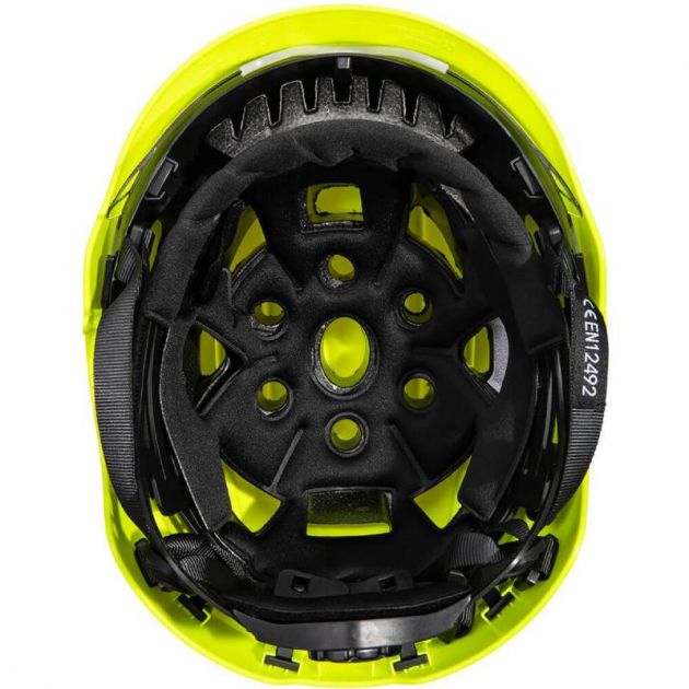 Casque à visière intégrée dessous jaune