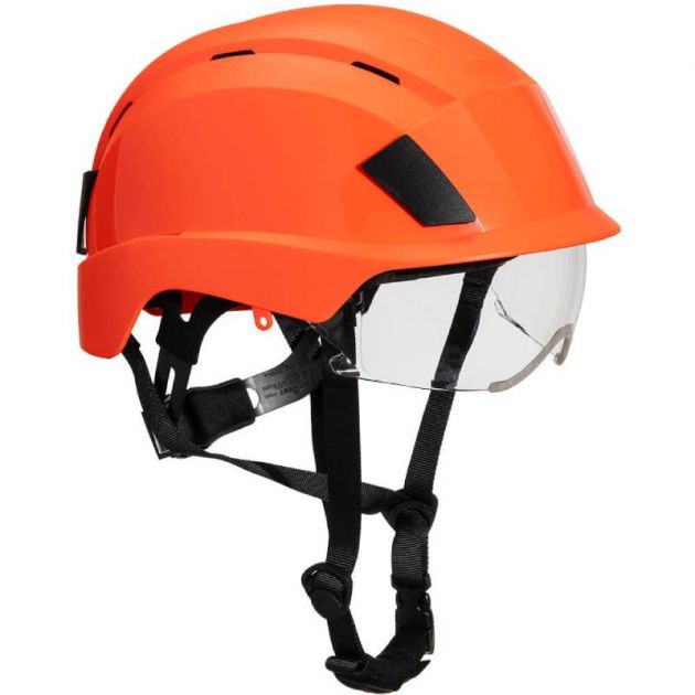 Casque de chantier avec visiere​ PS80 orange