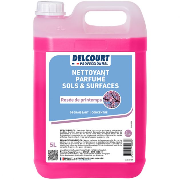 Nettoyant dégraissant concentré multi-surfaces HACCP 5 L rosée de printemps
