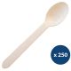 Cuillère à soupe biodégradable en bois naturel 16 cm - lot de 250