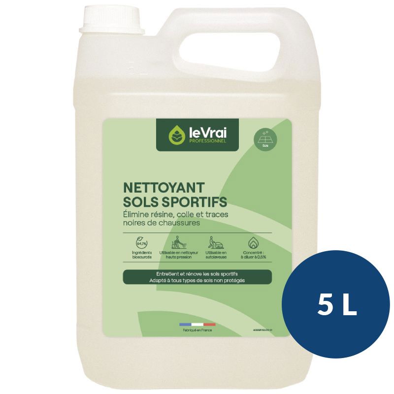 Nettoyant sols sportifs Le Vrai Professionnel 5L Nettoyant sols sportifs Le Vrai Professionnel 5L