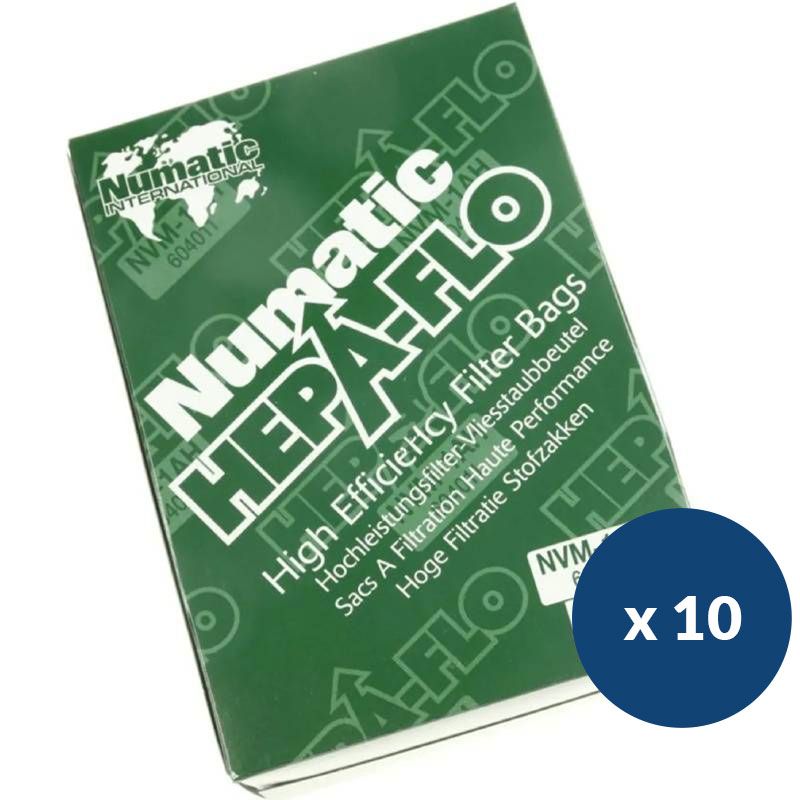 Sac aspirateur Numatic Hepaflo 6L x10 - 604011