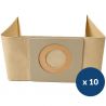 Lot de 10 sacs aspirateur 10 L renforcé en papier pour aspirateur ICA