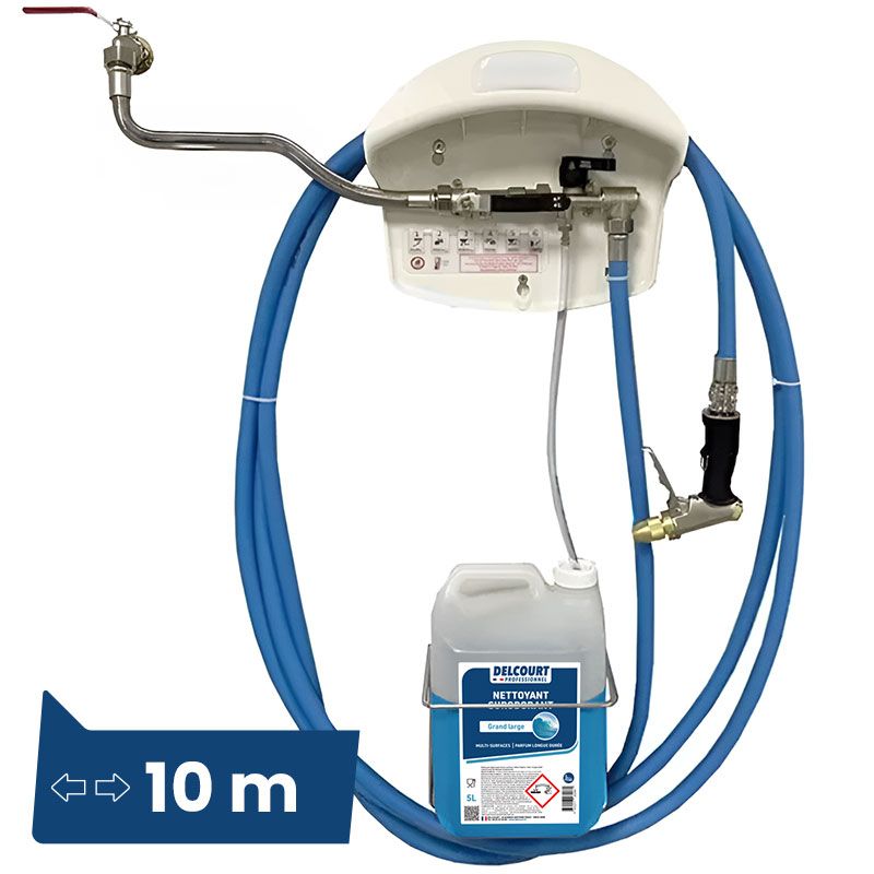 Poste de nettoyage et de désinfection 1 produit 10 m Jet Clean Eco