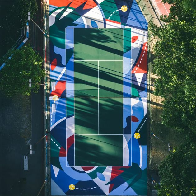 Finition polyuréthane brillante 5 kg décoration terrain tennis