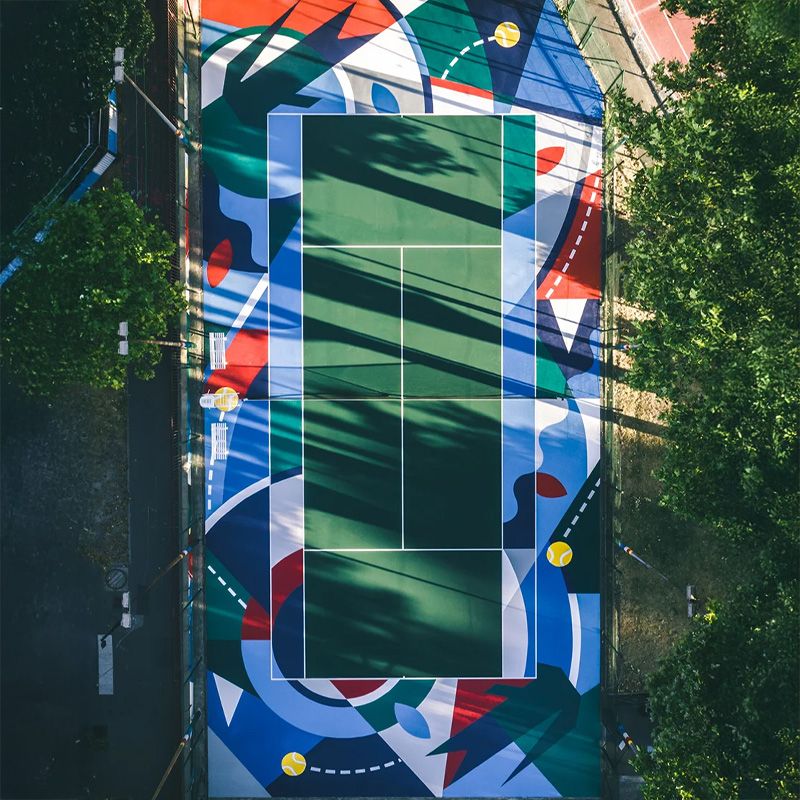 Finition polyuréthane brillante 5 kg décoration terrain tennis