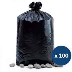 Sac à gravats noir 50 L x 100