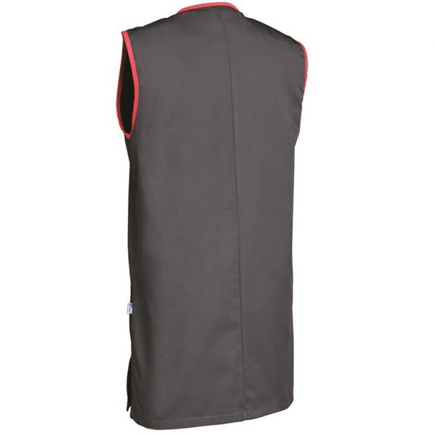 Chasuble sans manches en polycoton gris dos