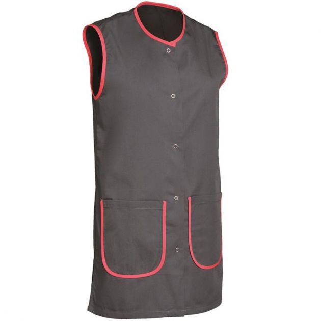 Chasuble sans manches en polycoton gris face