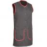 Chasuble sans manches en polycoton gris face