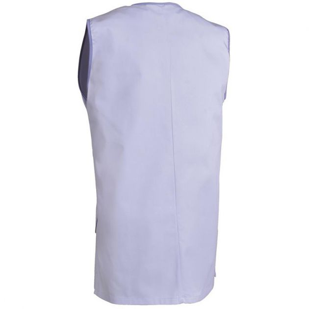 Chasuble sans manches en polycoton bleu dos