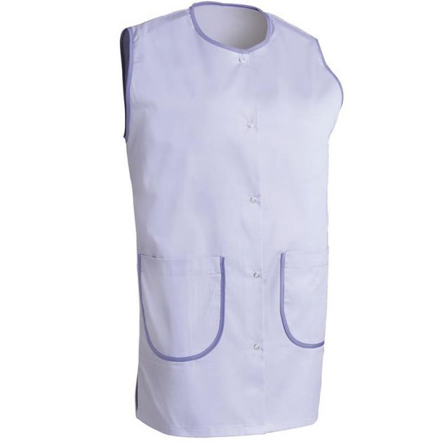 Chasuble sans manches en polycoton bleu face