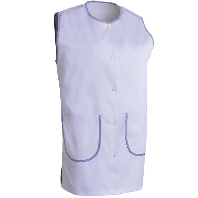 Chasuble sans manches en polycoton bleu face