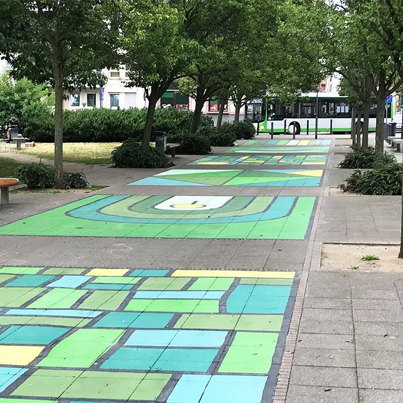 Peinture routière solvantée en couleur 25 kg