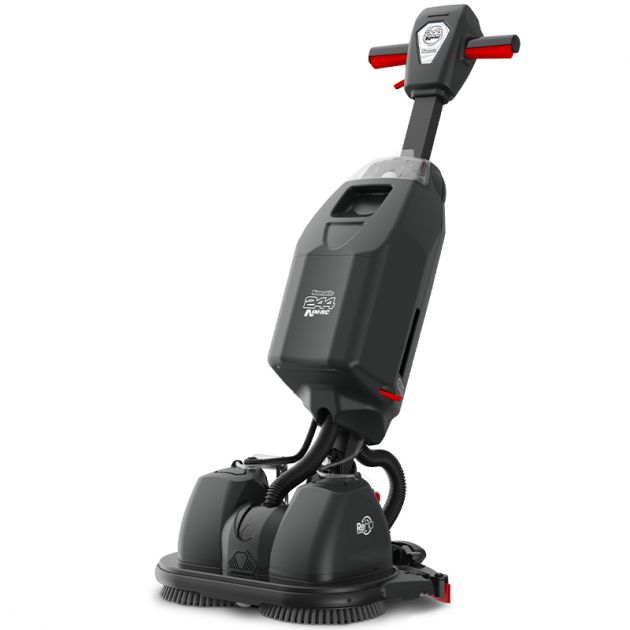 Autolaveuse compacte à batterie Numatic 244NX face penchée