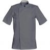 Veste manches courtes avec poche stylo gris