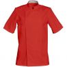 Veste manches courtes avec poche stylo rouge