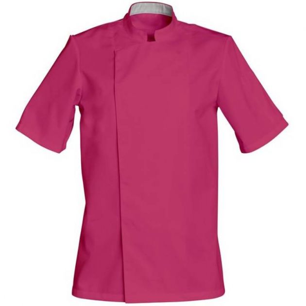 Veste manches courtes avec poche stylo rose