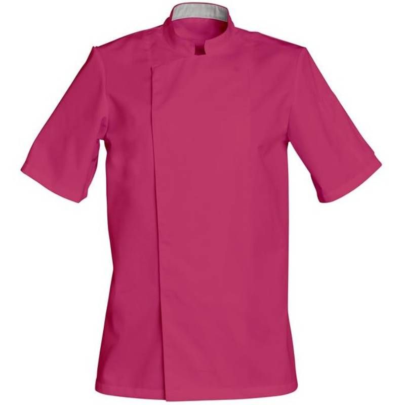 Veste manches courtes avec poche stylo rose