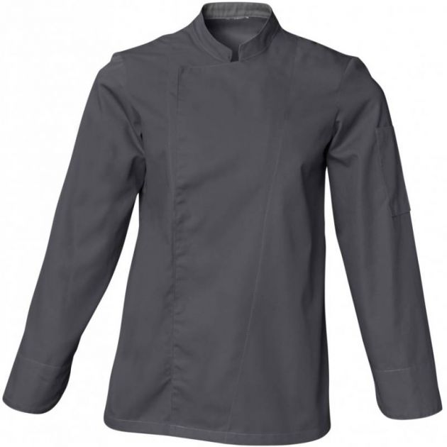 Veste de cuisine mixte manches longues gris