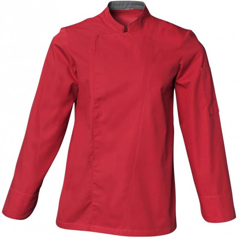 Veste de cuisine mixte manches longues rouge