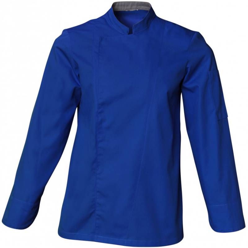 Veste de cuisine mixte manches longues bleu