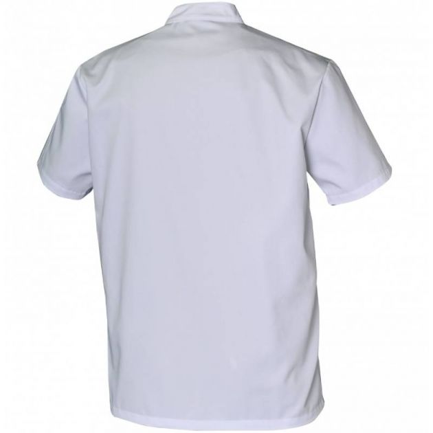 Veste col mao avec poche stylo blanc