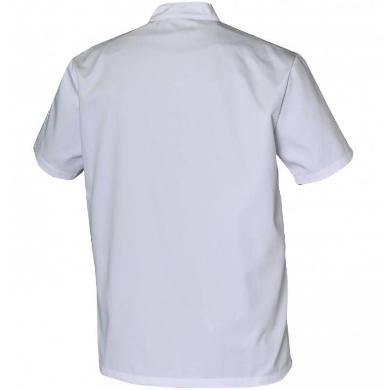 Veste col mao avec poche stylo blanc