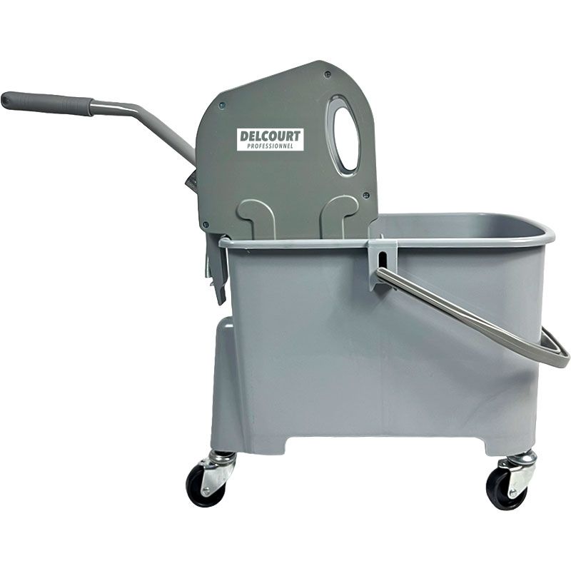 Seau essoreur à presse avec roues 20L