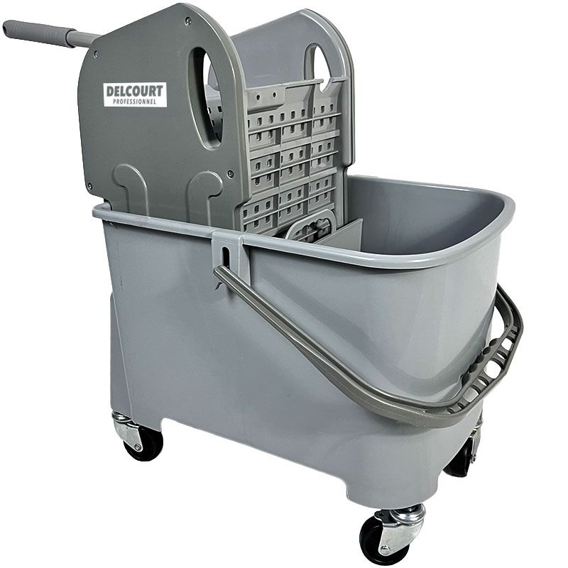 Seau essoreur à presse avec roues 20L