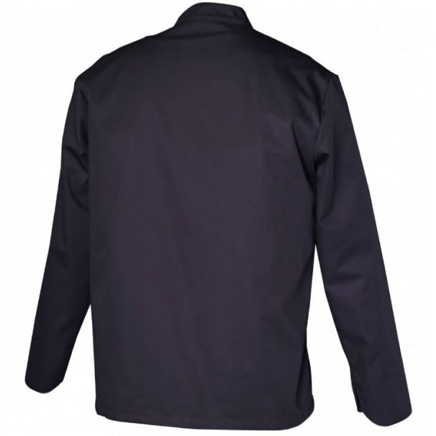 Veste de cuisine col mao manches longues noir