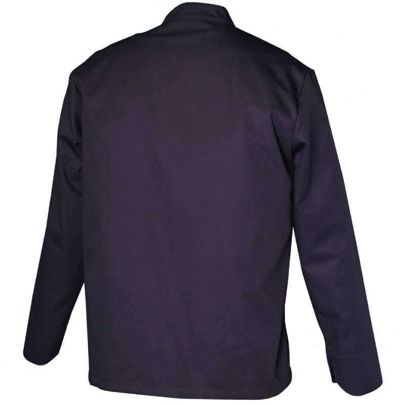 Veste de cuisine col mao manches longues noir