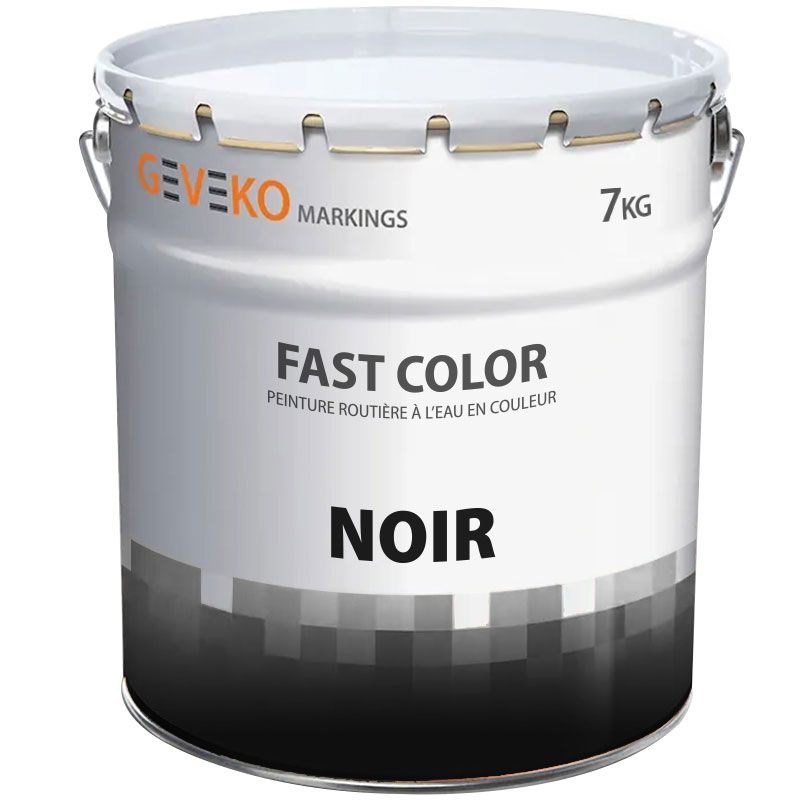 Peinture routière à l'eau certifiée NF Noir 7 kg