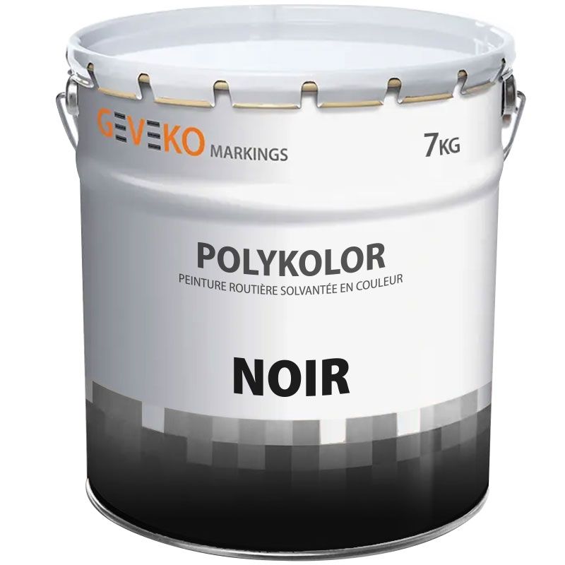 Peinture routière solvantée sans toluène NF Noir 7 kg