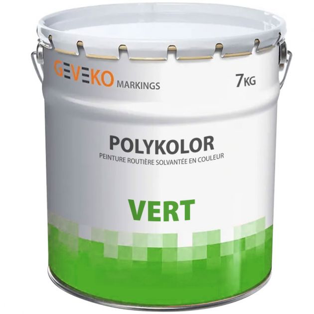 Peinture routière solvantée sans toluène NF Vert 7 kg