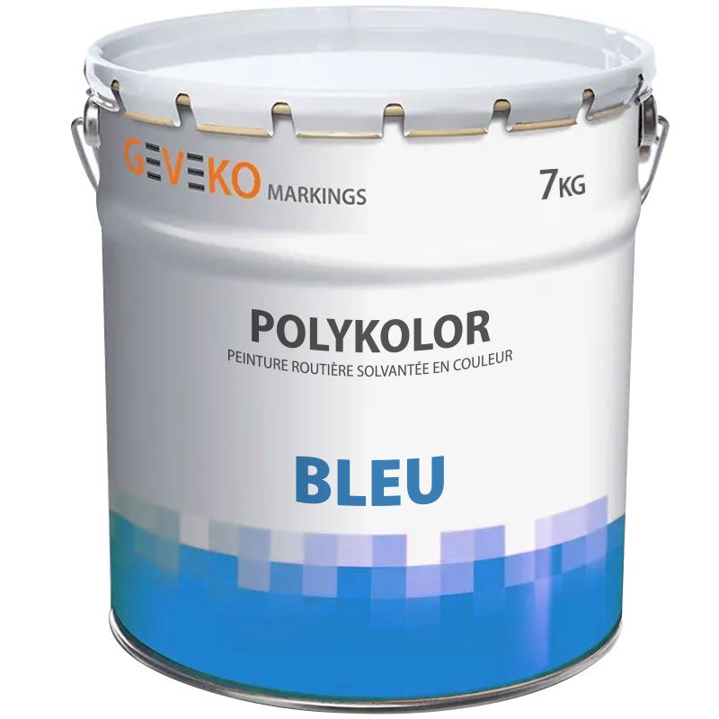 Peinture routière solvantée sans toluène NF Bleu 7 kg