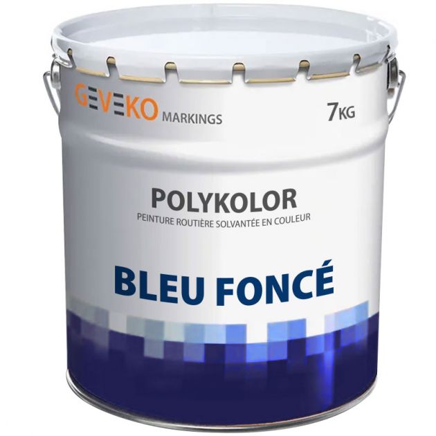 Peinture routière solvantée sans toluène NF Bleu foncé 7 kg