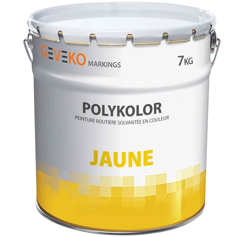 Peinture routière solvantée sans toluène NF Jaune 7 kg