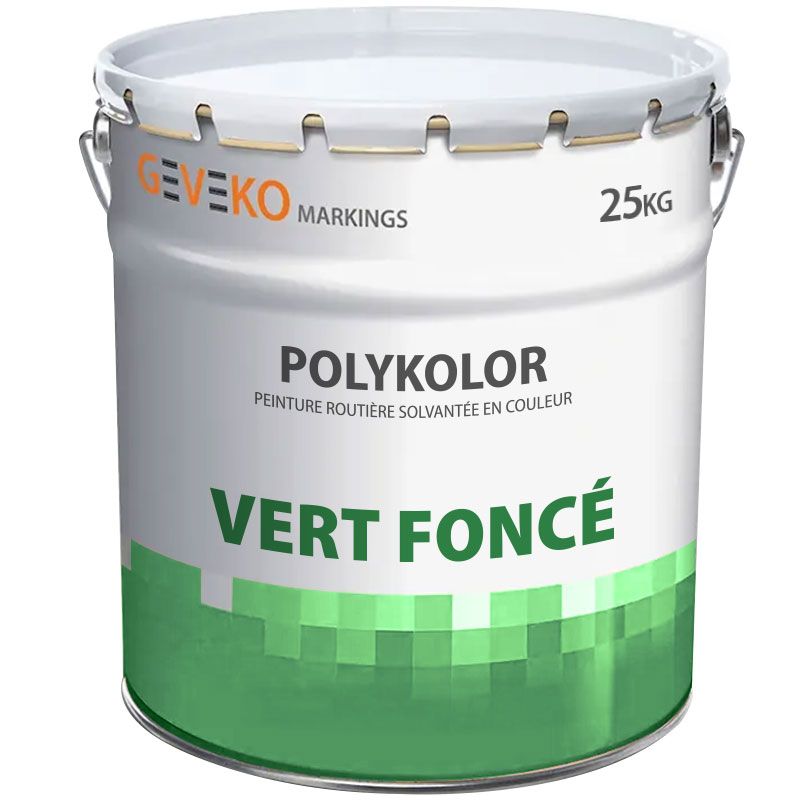Peinture routière sans toluène solvantée NF Vert foncé  25 kg