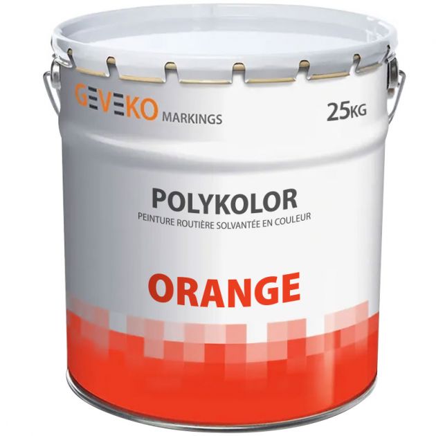 Peinture routière sans toluène solvantée NF Orange 25 kg