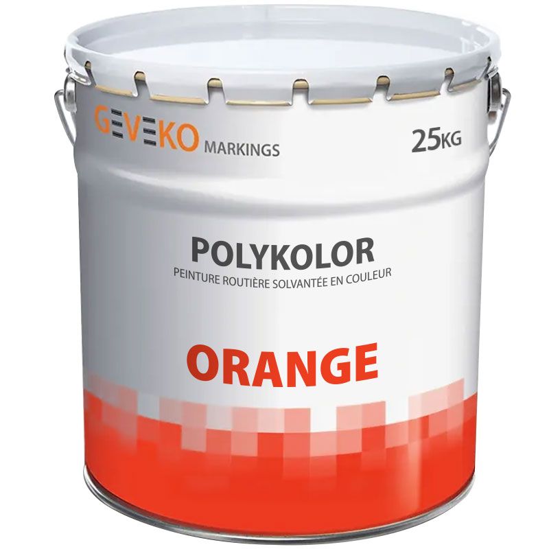 Peinture routière sans toluène solvantée NF Orange 25 kg