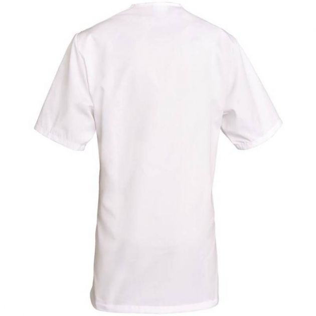 Blouse de travail à manches courtes en polycoton blanc