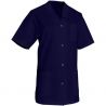 Blouse de travail à manches courtes en polycoton bleu marine