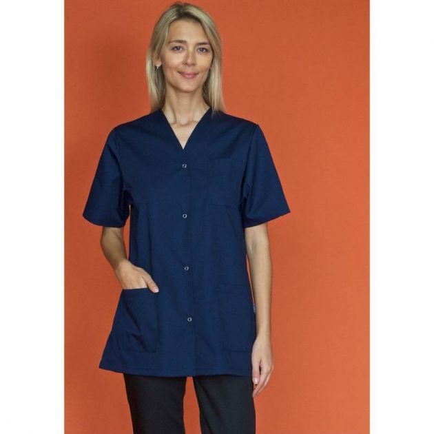 Blouse de travail à manches courtes en polycoton