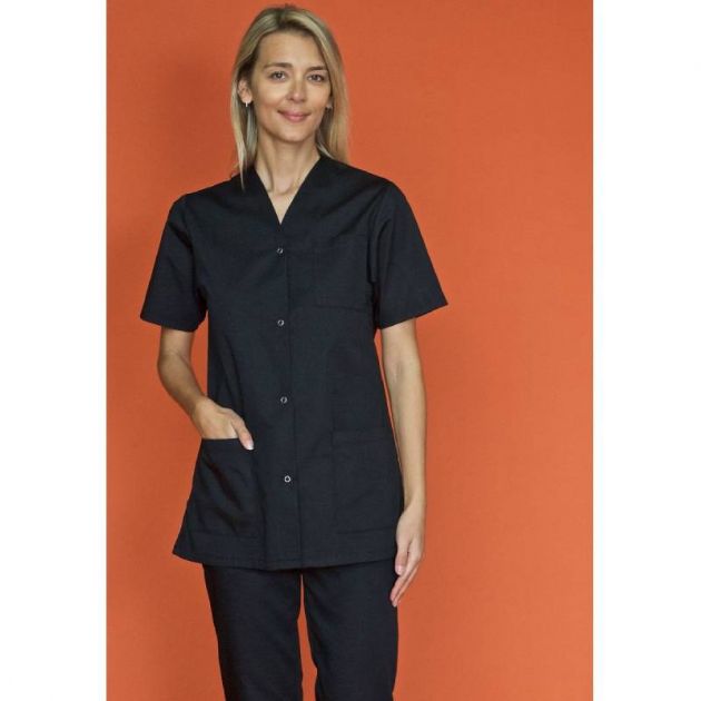 Blouse de travail à manches courtes en polycoton