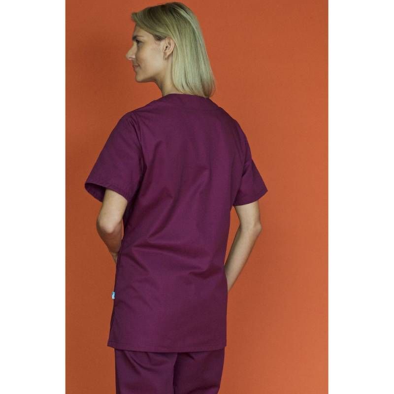 Blouse de travail à manches courtes en polycoton